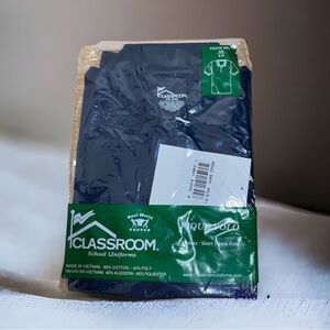 Classroom School Uniform Blue Polo Shirt NWT XS 5/6 Kids Collared Short Sleeve